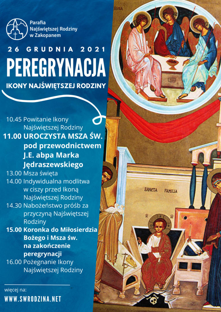 Plan Peregrynacji Ikony Najświętszej Rodziny - Parafia Najświętszej ...